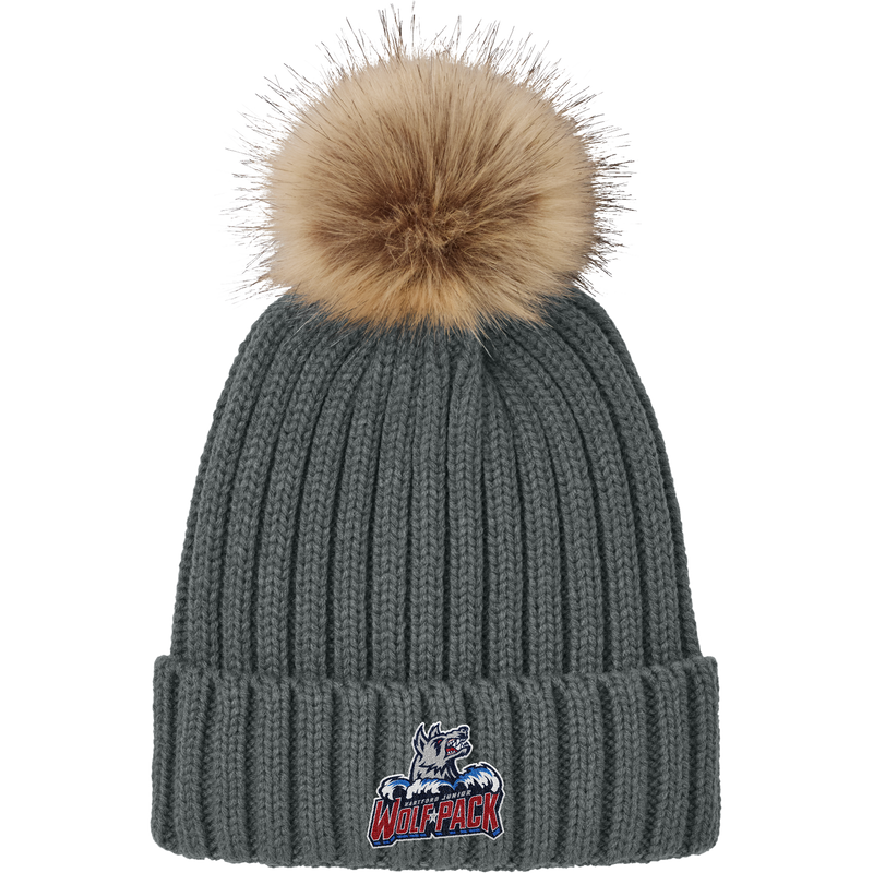 Hartford Jr. Wolfpack Faux Fur Pom Beanie