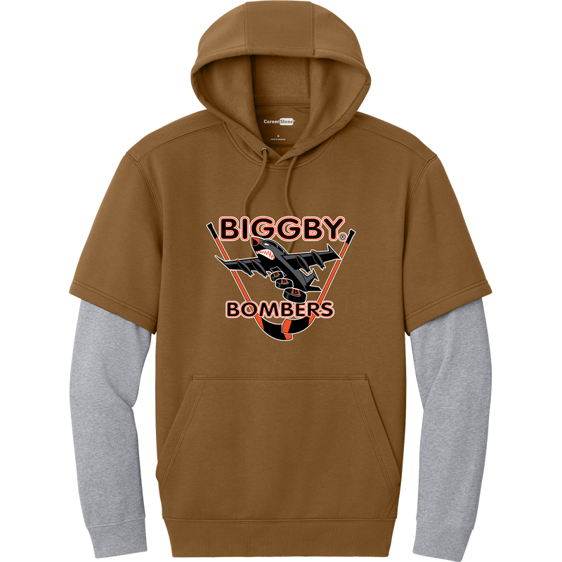 Biggby Bombers Tough Fleece Layered Hoodie