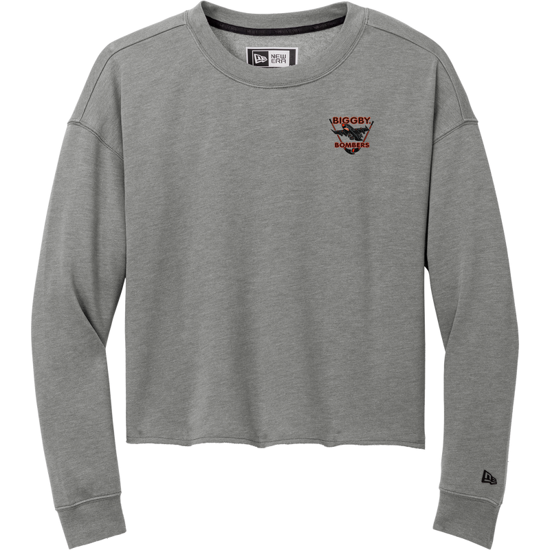 Biggby Bombers New Era Ladies Tri-Blend Fleece Crop Crew