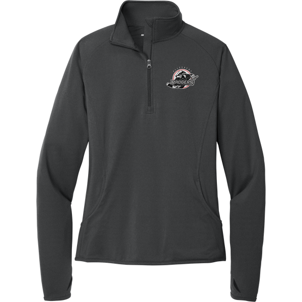 Allegheny Badgers Ladies Sport-Wick Stretch 1/4-Zip Pullover