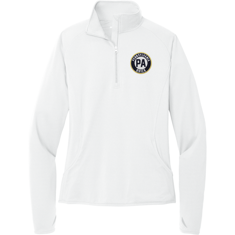 PA Brick Ladies Sport-Wick Stretch 1/4-Zip Pullover