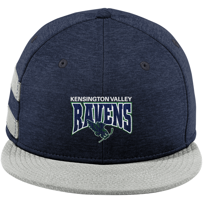 Kensington Valley Ravens New Era Shadow Heather Striped Flat Bill Snapback Cap