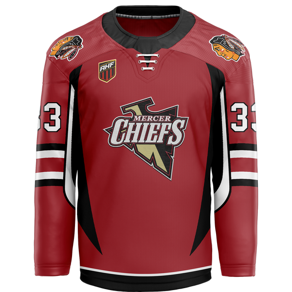 Mercer Chiefs Special Store Youth Goalie Cut and Sew Jersey